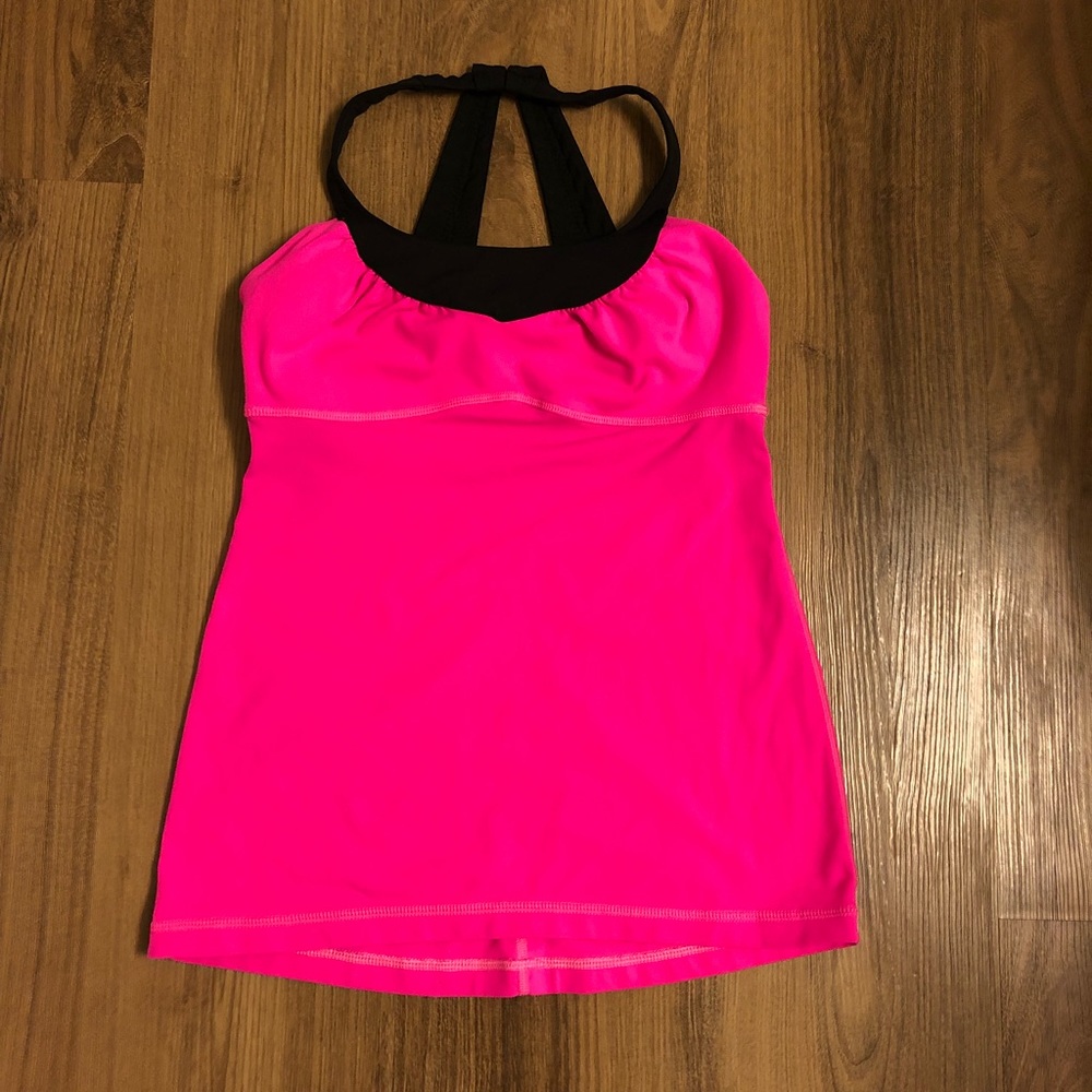 lululemon tank in Neon pink